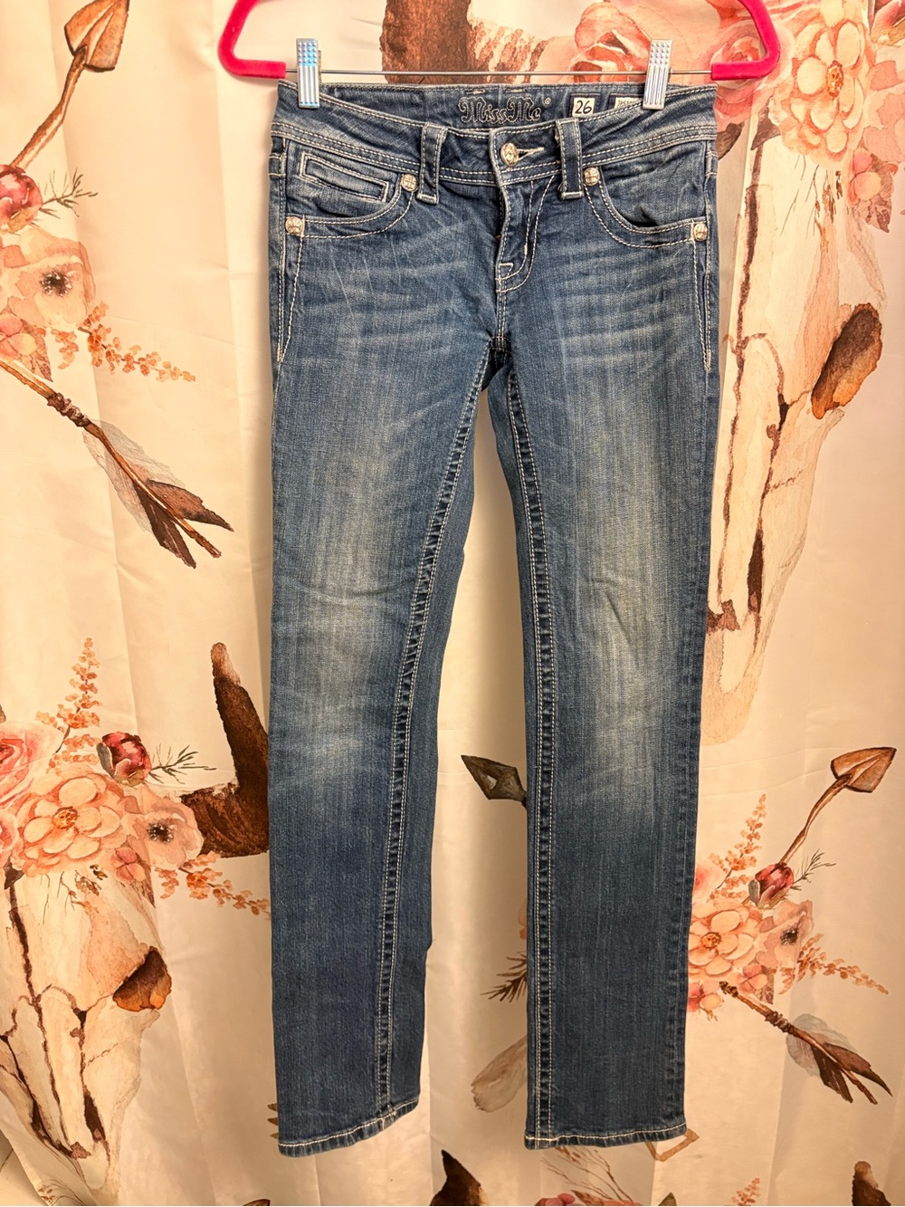 Miss Me size 26 Mid-Rise Slim Women’s Jeans in Blue